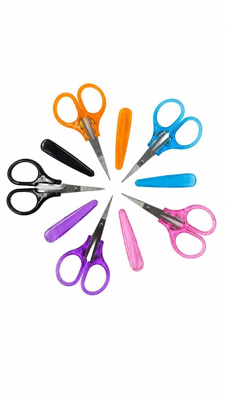 Professional Eyebrow Trimming Scissors with Protective Cap